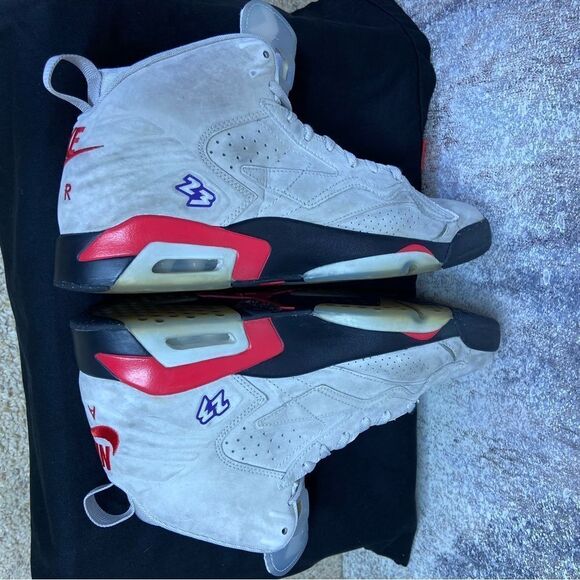 Nike Jumpman MVP Grey White Cream Sneakers Shoes Size 12 - Picture 11 of 13